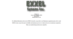 Desktop Screenshot of exxelsys.com